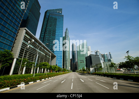 Grattacieli di Singapore business district, Singapore Foto Stock