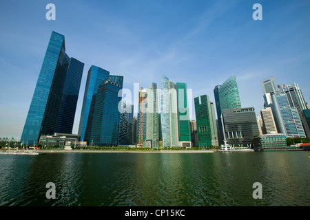 Grattacieli di Singapore business district, Singapore Foto Stock