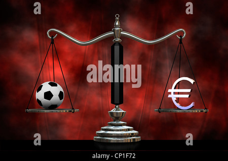 Equilibrio scala ornamentali 3D Euro futbol Foto Stock