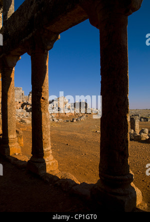 Città morta di Serjilla, Siria Foto Stock