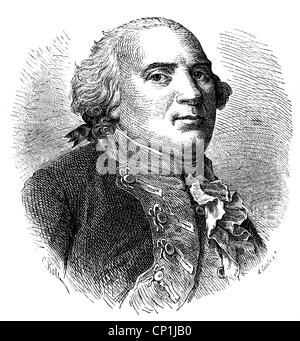 Federico Guglielmo II, 25.9. 1744 - 16.11.1797, Re di Prussia 7.8.1786 - 16.11.1797, ritratto, incisione in legno, 19th secolo, Foto Stock