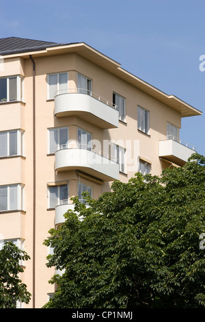 Alloggiamento funzionalista, Tessinparken, Gardet, Stoccolma. Foto Stock