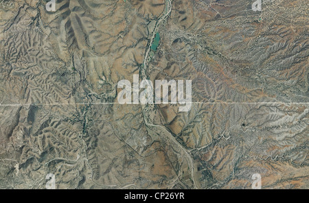 Mappa foto aeree di Arizona Messico confine a est di Nogales Foto Stock