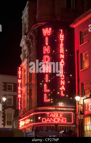 Il mulino a vento di strip club in Soho a Londra, Inghilterra Foto Stock