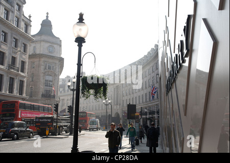 Burberry nuovo shop segno Regent Street area dello shopping di Londra Foto Stock