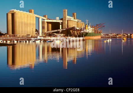 I cereali alla rinfusa di esportazione, deposito di Port Pirie, Sud Australia Foto Stock