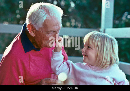 Nonno e nipote, Australia Foto Stock