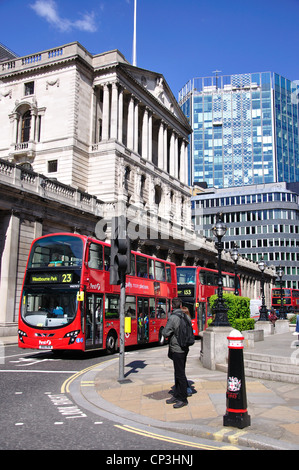 La Banca di Inghilterra sede, banca, Threadneedle Street, City of London, Londra, Inghilterra, Regno Unito Foto Stock