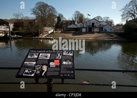 Eel pie island twickenham middlesex in Inghilterra Foto Stock