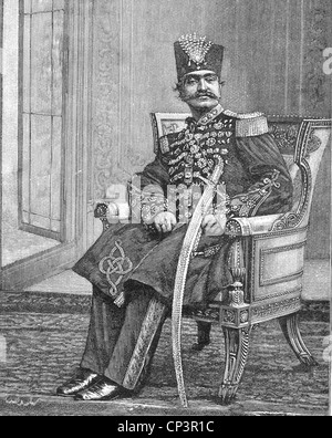 NASER AL-DIN SHAH QAJAR (1848-1896), re di Iran Foto Stock