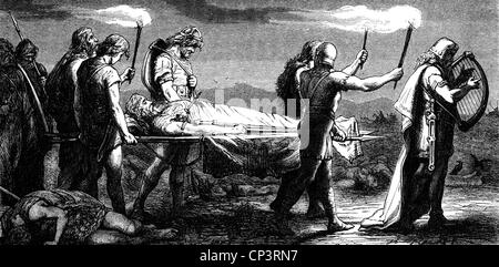 Mondo antico, periodo migrante, Battaglia delle pianure catalane, 451, diritti aggiuntivi-clearences-non disponibile Foto Stock