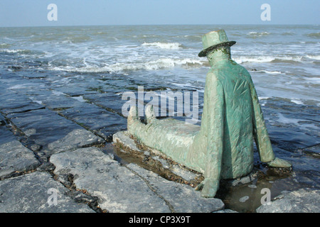 Folon scultura beach in Knokke-Heist Belgio Foto Stock