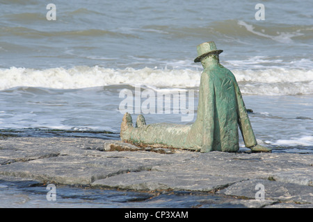 Folon scultura beach in Knokke-Heist Belgio Foto Stock