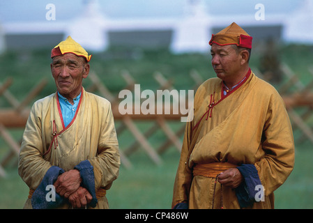 Mongolia - Regione Khudjirt - Erdeni-Zuu, il monastero del XVI secolo. I monaci. Foto Stock