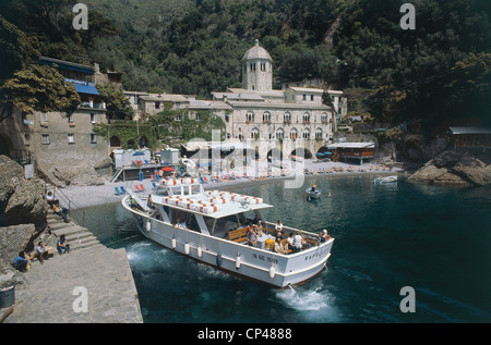 Liguria Portofino di San Fruttuoso di Capodimonte abbazia Foto Stock