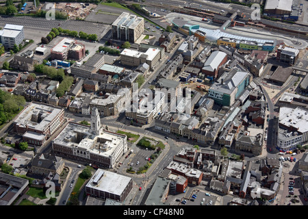 Vista aerea di Barnsley Town Center Foto Stock