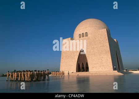 Pakistan - Karachi. Mazar-e-Quaid, il mausoleo di Muhammad Ali Jinnah Foto Stock