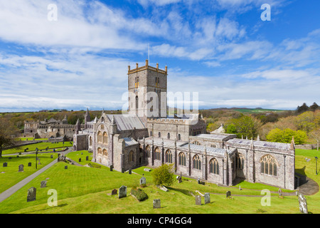 St Davids Cathedral Pembrokeshire West Wales UK GB EU Europe Foto Stock