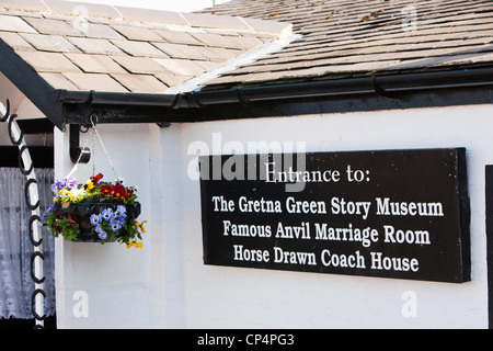 La famosa in tutto il mondo Fabbri shop in Gretna Green, Scotland, Regno Unito. Foto Stock