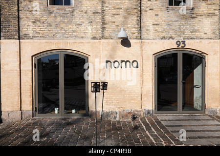 Ingresso al vecchio famoso ristorante Noma a Strandgade a Copenhagen, Danimarca Foto Stock