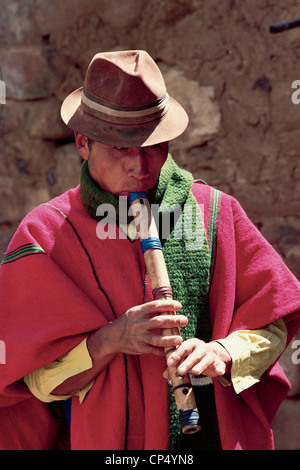 Bolivia isola del lago Titicaca Suriqui Indio Foto Stock