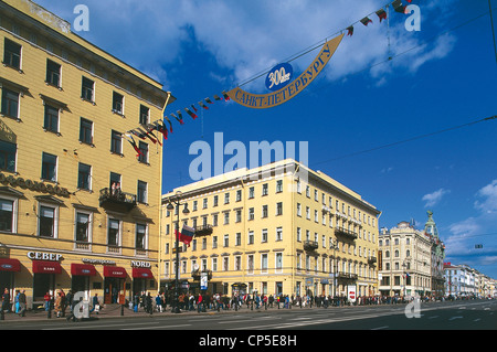 Russia - San Pietroburgo, centro monumentale (patrimonio UNESCO 1990). La prospettiva Nevskij (Nevsky prospekt) Foto Stock