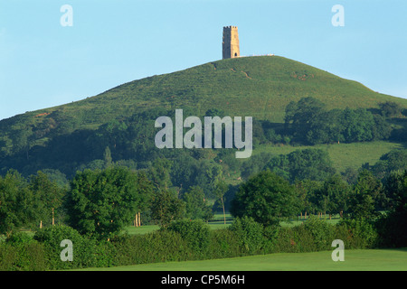 Inghilterra, Somerset, Glastonbury, Glastonbury Tor Foto Stock