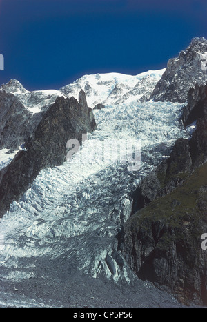 Valle d'Aosta - Graian - Massif du Mont Blanc - Ghiacciaio Miage. Foto Stock