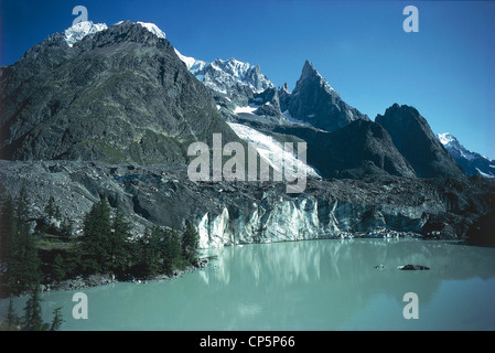 Valle d'Aosta - Graian - Massif du Mont Blanc - Lago Miage. Foto Stock