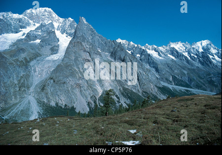 Valle d'Aosta - Graian - Massif du Mont Blanc - Val Veny . Foto Stock