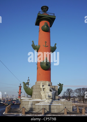 San Pietroburgo, Russia, la colonna rostrale Foto Stock