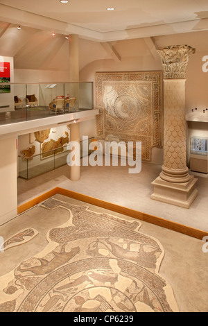 All'interno il romano Corinium Museum a Cirencester,Inghilterra Foto Stock