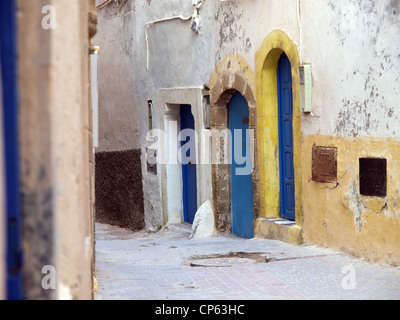 Vicoli nella medina di Essaouira, Marocco Foto Stock