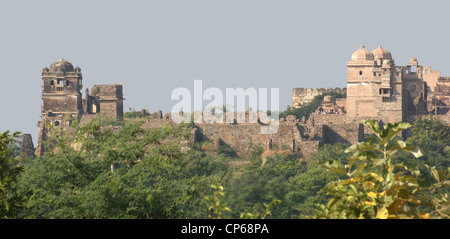 Chittorgarh Fort Situato nel Rajasthan (India) in serata Foto Stock