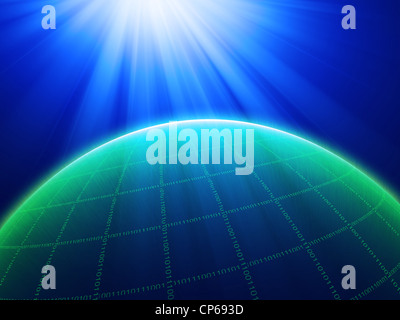 Abstract codice binario illustrazione dello sfondo Foto Stock