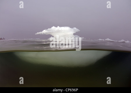 A livello diviso, iceberg nel mar Nero, Odessa, Ucraina, l'Europa orientale. Foto Stock