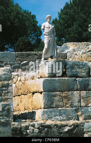 Spagna La Escala Ampurias la città "greci stabilito il sesto secolo a.c. statua di Esculapio Foto Stock