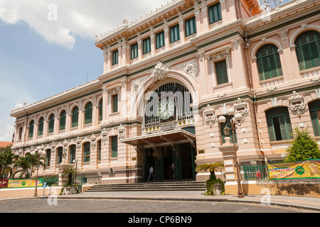 La Posta Centrale, la città di Ho Chi Minh (Saigon), Vietnam Foto Stock