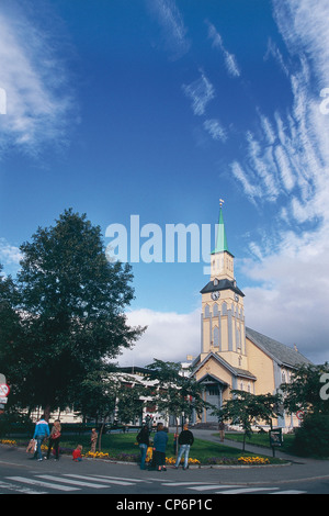 Norvegia - Troms County - Isola di Troms?ya - Troms? - La cattedrale (costruito nel 1861) Foto Stock
