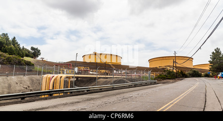 Le raffinerie di petrolio in California Benicia Foto Stock