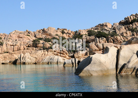 Caprera la formazione rocciosa nel Parco Nazionale dell'Arcipelago di La Maddalena, Italia Foto Stock