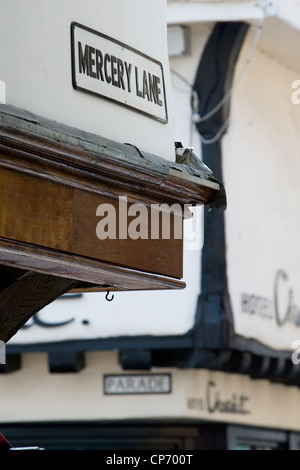 Mercery Lane, la Chiesa di Cristo porta a Canterbury Kent, England, Regno Unito Foto Stock