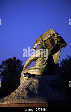 Il famoso monumento di Chopin nel Parco Lazienki, Varsavia, Polonia Foto Stock