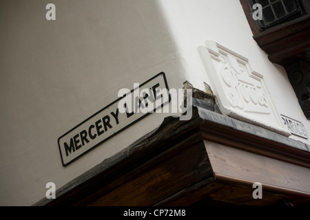 Mercery Lane, la Chiesa di Cristo porta a Canterbury Kent, England, Regno Unito Foto Stock