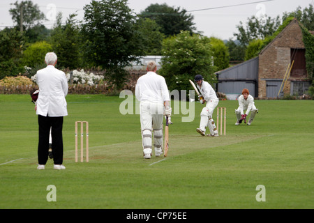 Biddestone v Gloucester City Wignet, Biddestone Cricket Club, seppie Lane, Biddestone. Foto Stock