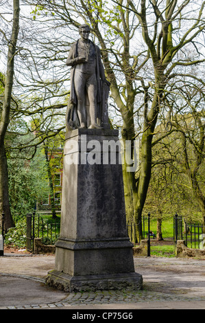 Statua commemora Robert Peel, Winckley Square, Preston Foto Stock