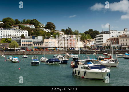 Regno Unito, Inghilterra, Devon, Torquay, barche ormeggiate nel porto interno Foto Stock