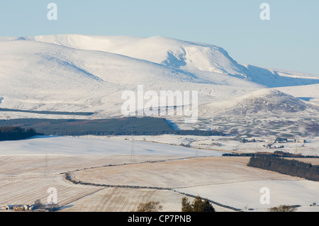 Ben Wyvis in inverno, Ross-shire, Scozia. Foto Stock