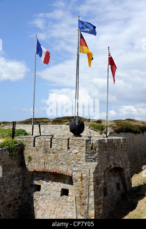 Fort de Curbornn,Museo,Memoriale della Battlle di Atlantic,WW II,Pointe de Pen-Hir,Crozon penisola vicino a Camaret,Finisterre,Brittany Foto Stock