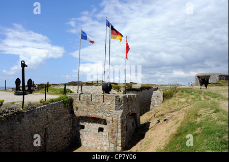 Fort de Curbornn,Museo,Memoriale della Battlle di Atlantic,WW II,Pointe de Pen-Hir,Crozon penisola vicino a Camaret,Finisterre,Brittany Foto Stock